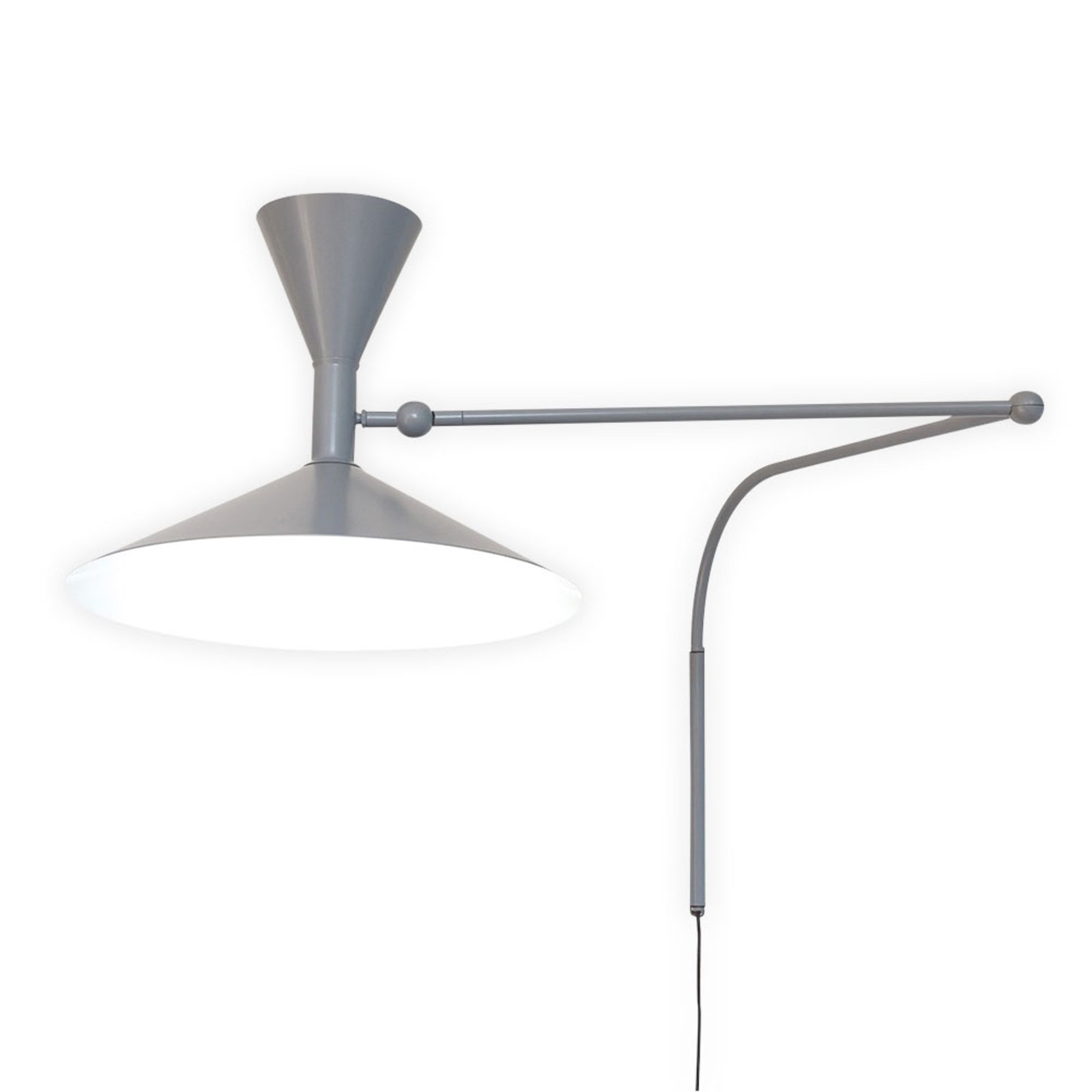 Lampe de Marseille vegglampe, matt grå - Nemo