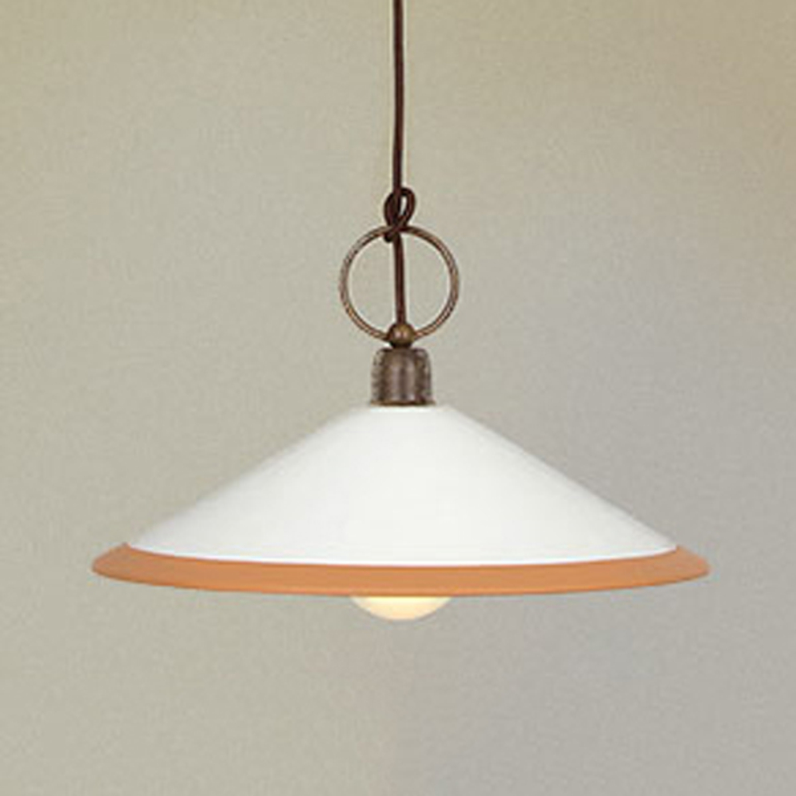 Závesná lampa 4560/S41, hnedá, biela, oker