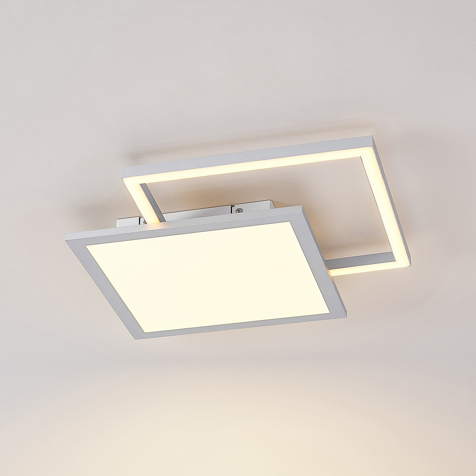 Lucande Senan lampa sufitowa LED, kwadraty