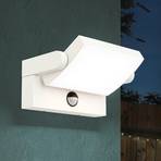 Ginger LED outdoor wall light sensor, white, IP54