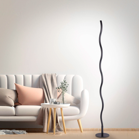 Lampa stojąca LED Wave, 1-punktowa, czarna