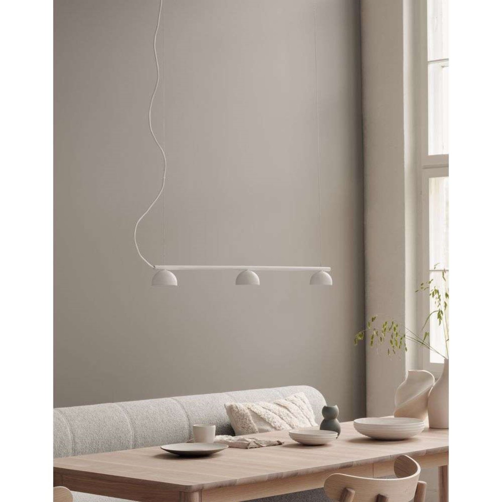 Blush Rail 3 Pendant Matt White - Northern