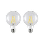 LED lamp E27 8W 2.700K G95 bol helder 2 per set