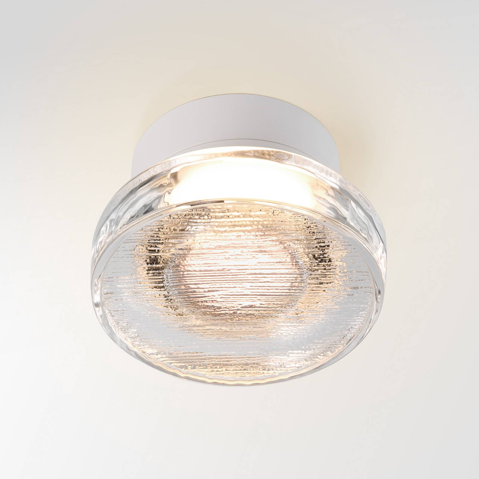 MARSET LED-Außenwandlampe Roc, Ø 17 cm, weiß/transluzent günstig online kaufen