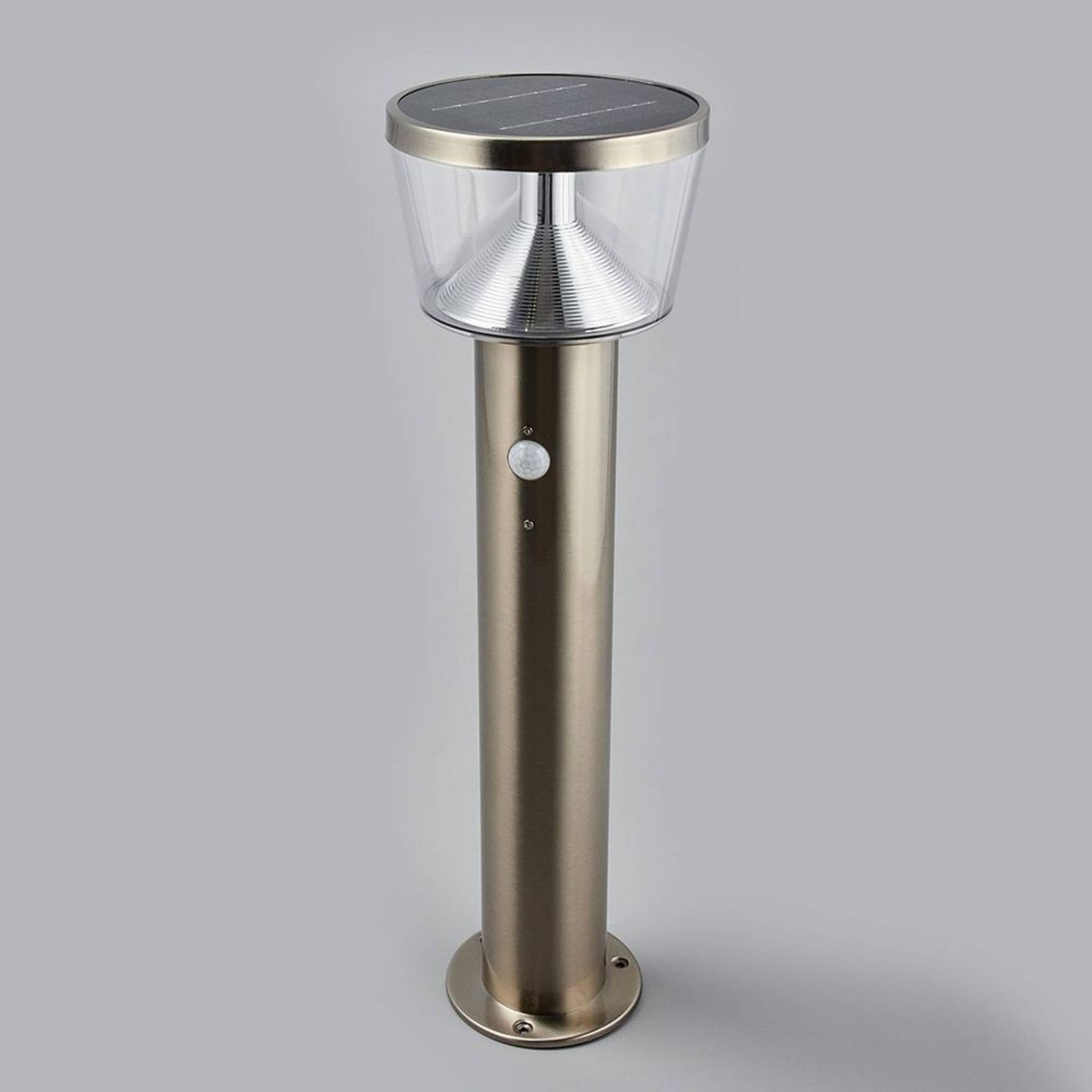 Antje LED Aurinkokenno Puutarhavalaisin w/Sensor Stainless Steel - Lindby
