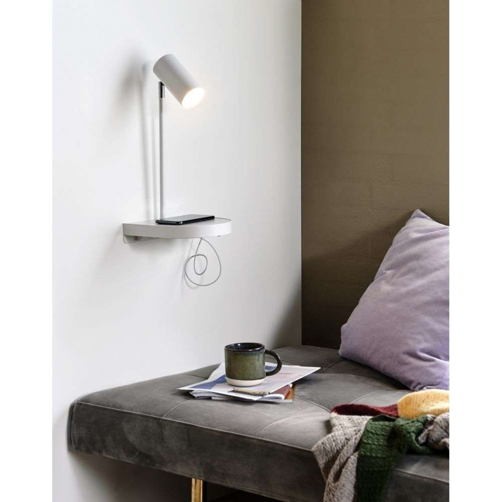 Cody Aplică de Perete w/USB-A Port for Charging White - Nordlux