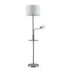 Aovan Gulvlampe w/USB Nickel - Lindby