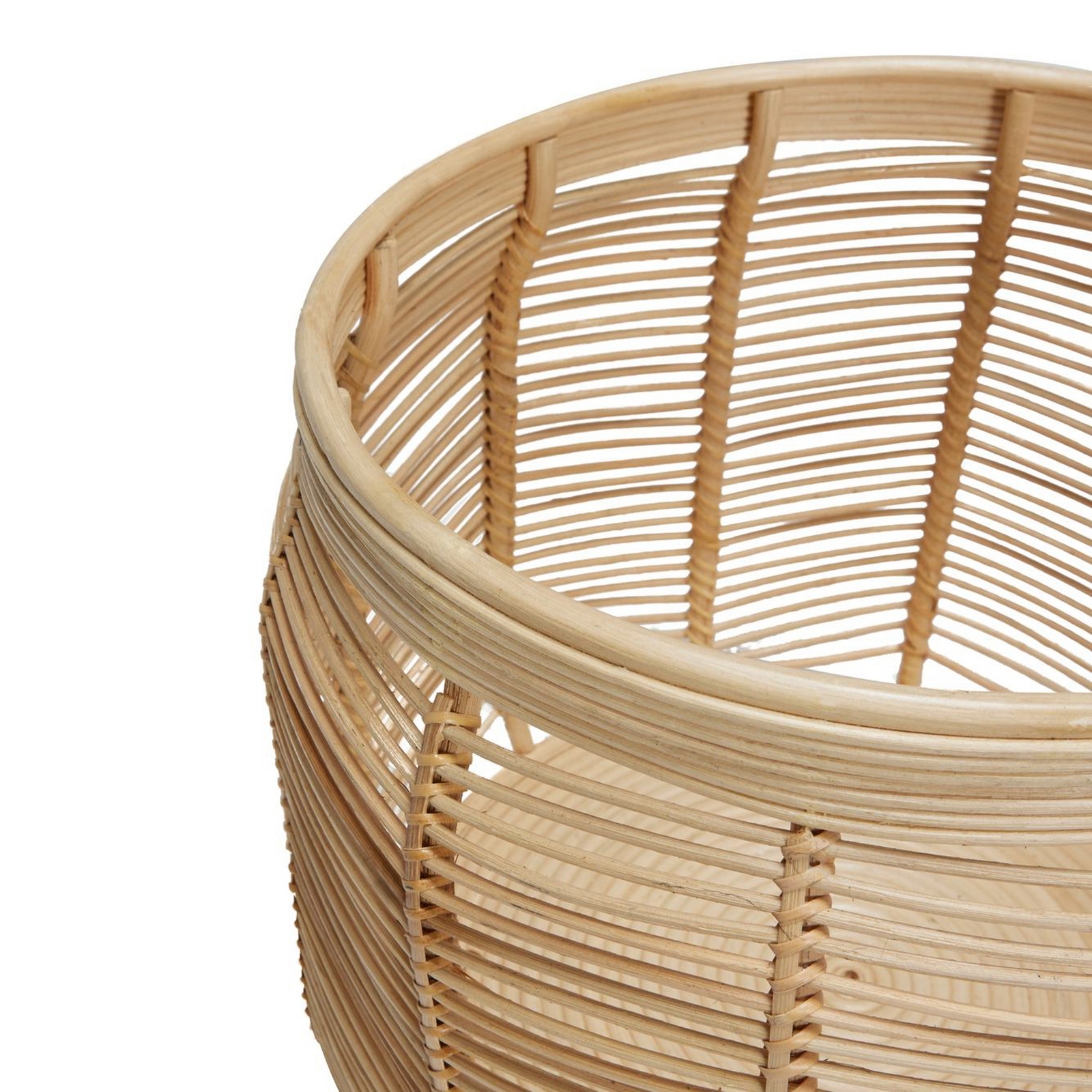 HÜBSCH Körbe Luna, 2er-Set, Rattan, naturfarben, Ø 34 & 44cm