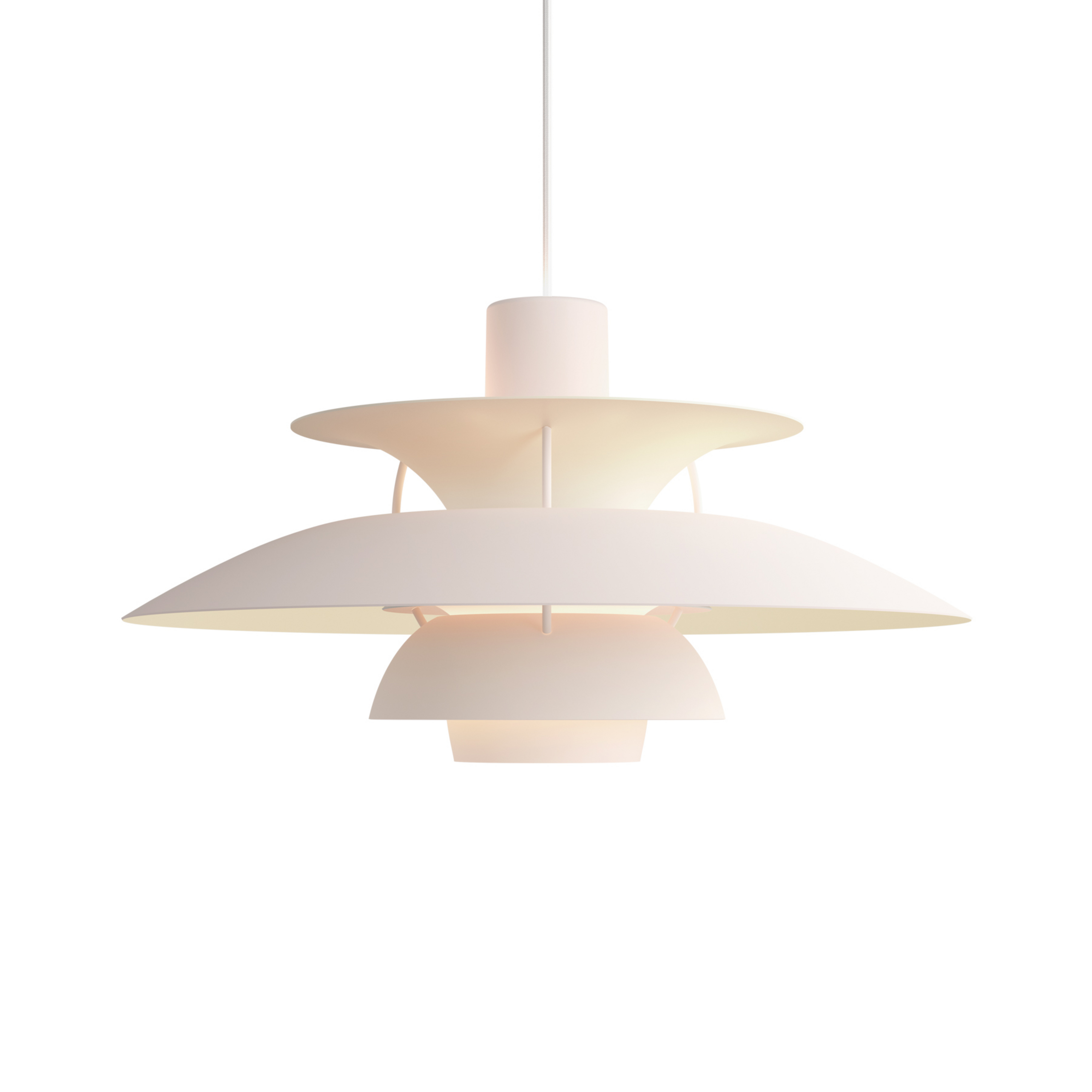 PH 5 500 Pendant Light, Monochrome Pale Blush - Louis Poulsen