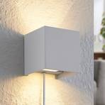 Arcchio Zuzana wall light, angular, white, plug, G9, 9.7 cm