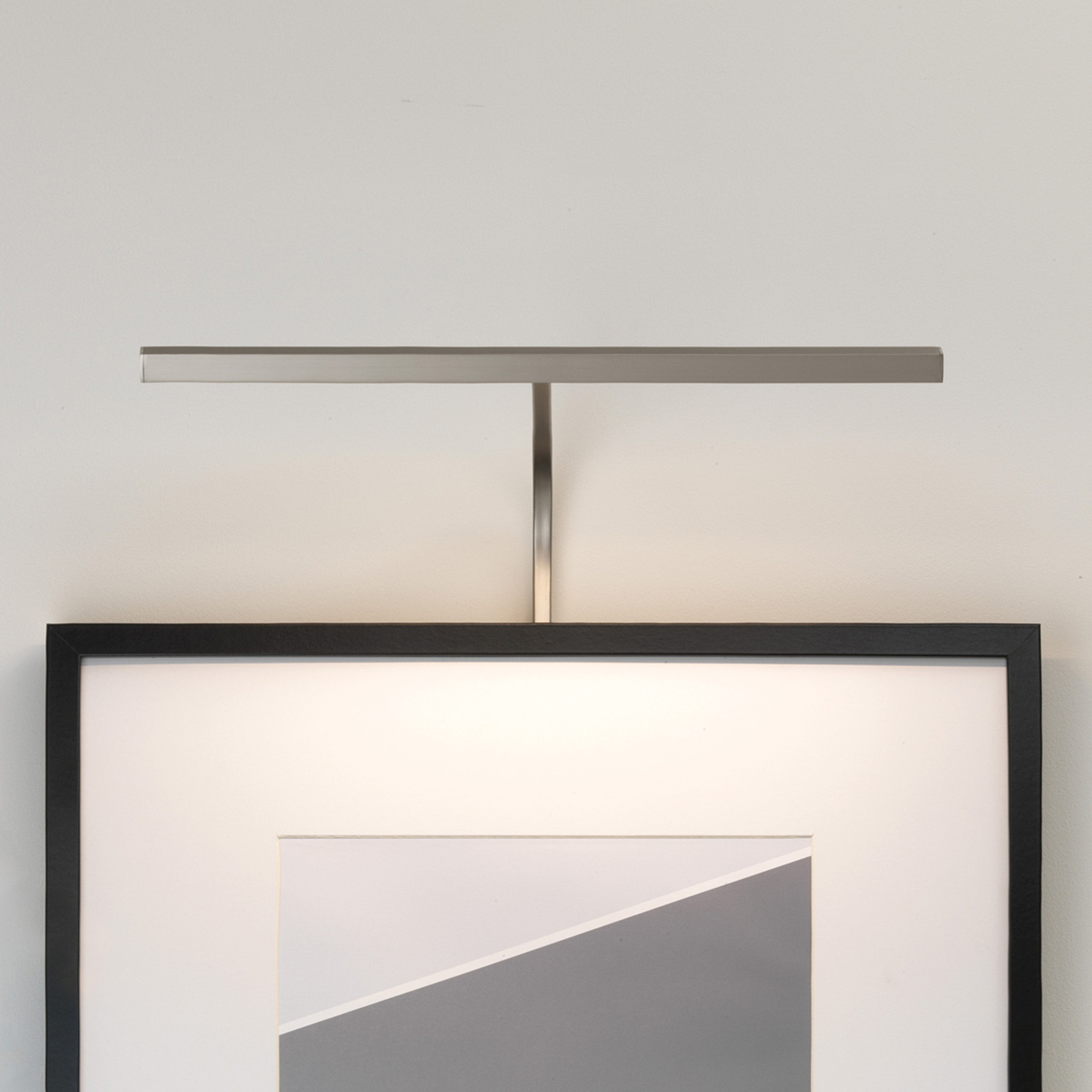 Astro Mondrian Frame Mounted wall lamp nickel 40cm, for Living / Dining Room, aluminium, 4.8 W, energy efficiency: A, W: 40 cm, H: 26.5 cm