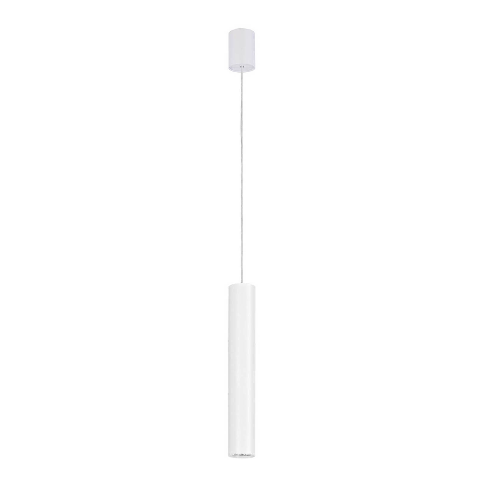 Suspension Eye 1 lampe blanche abat-jour H 25 cm