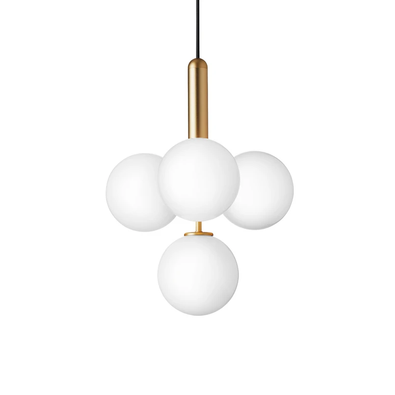 Nuura Aps - Miira 4 Lysekrone Brass/Opal White Nuura