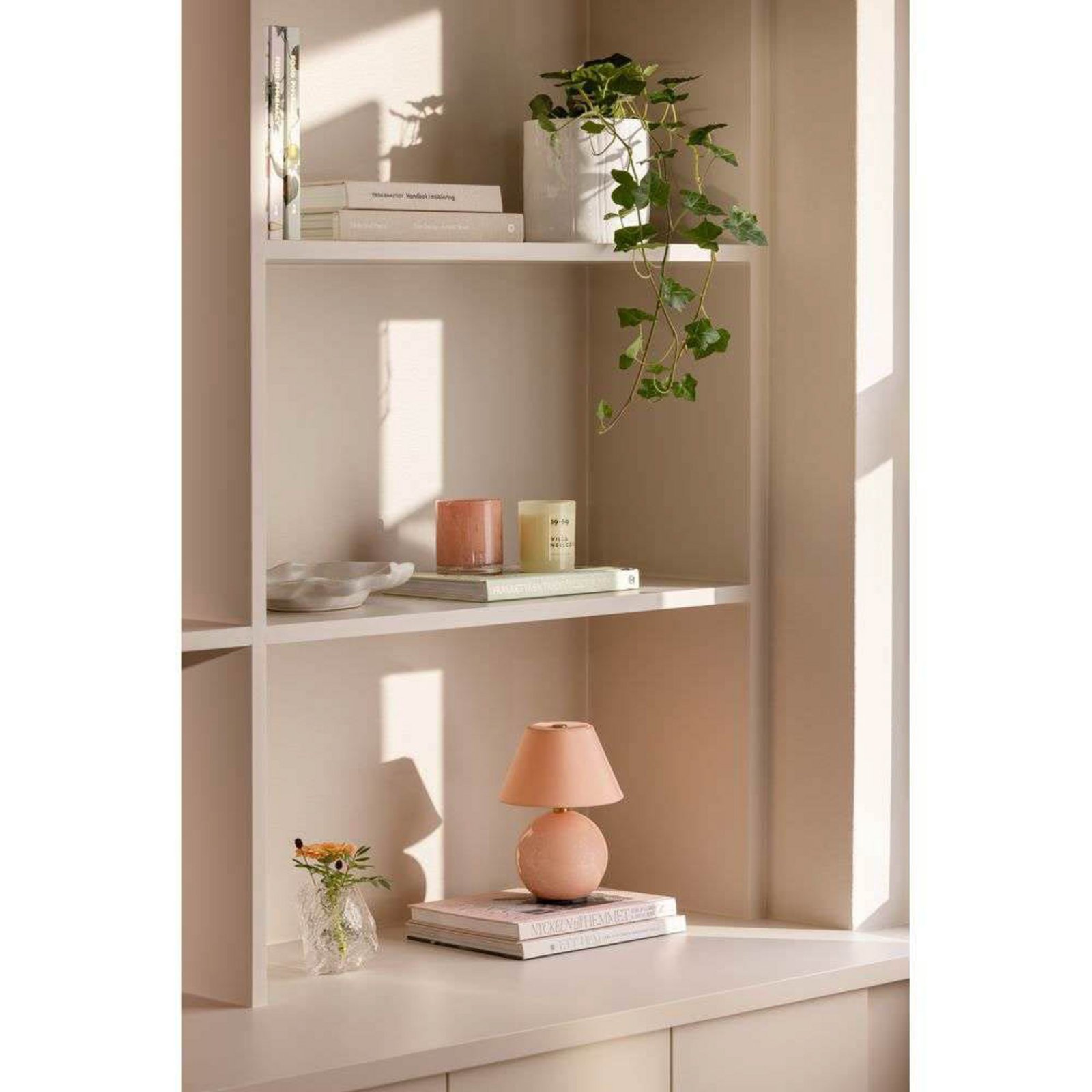 Globen Lighting Akku-Tischleuchte IRIS, rosé, Höhe 23 cm