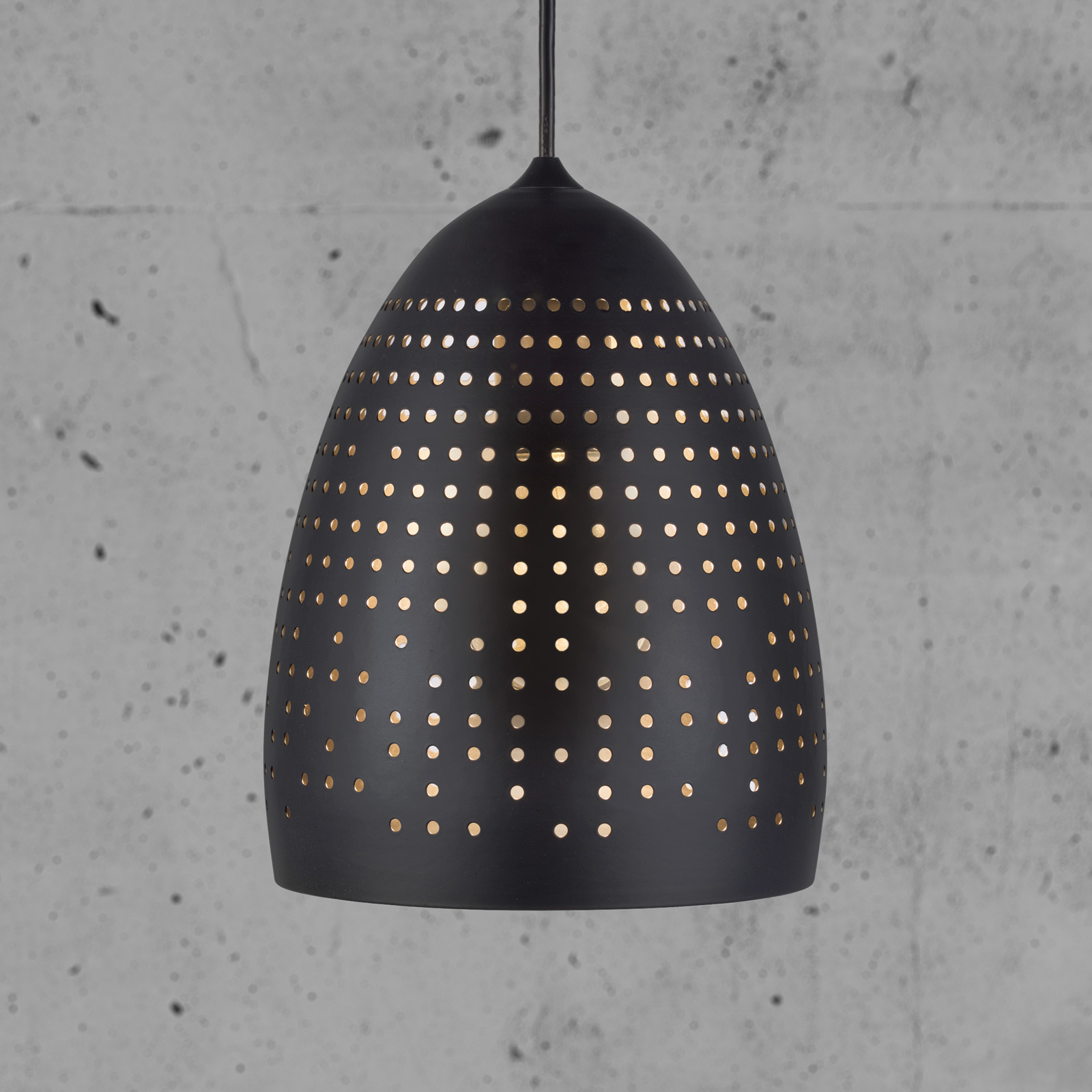 Nordlux Houston hanging light, perforated lampshade, 18 cm, for Living / Dining Room, metal, E27, 40 W, energy efficiency: A++, H: 24 cm
