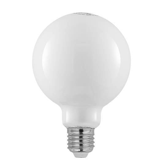 LED bulb E27 4 W 2,700 K G95 globe, dimmable, opal
