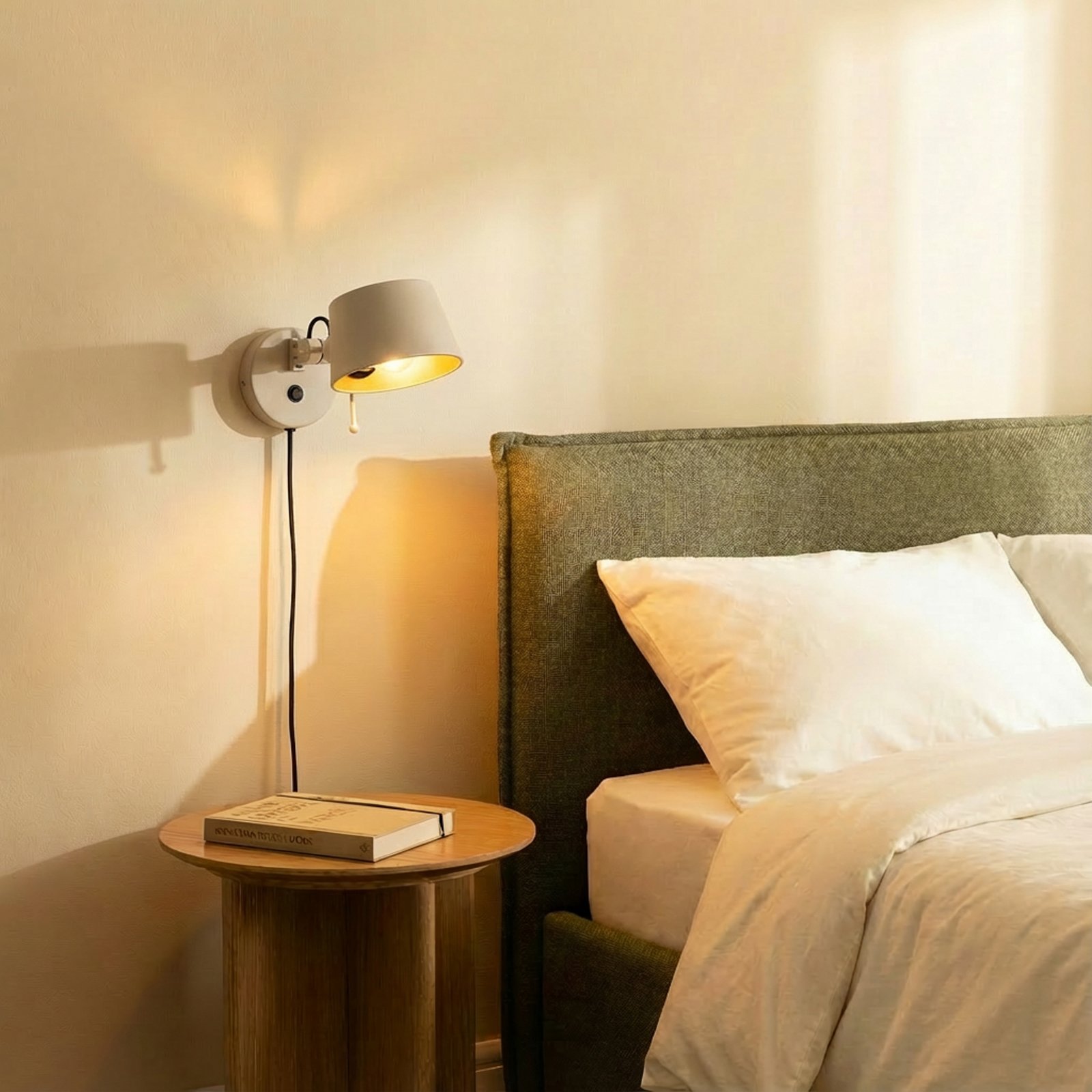 Silka fali lámpa, 14 cm, bézs, rugalmas, dugasz - Lucande