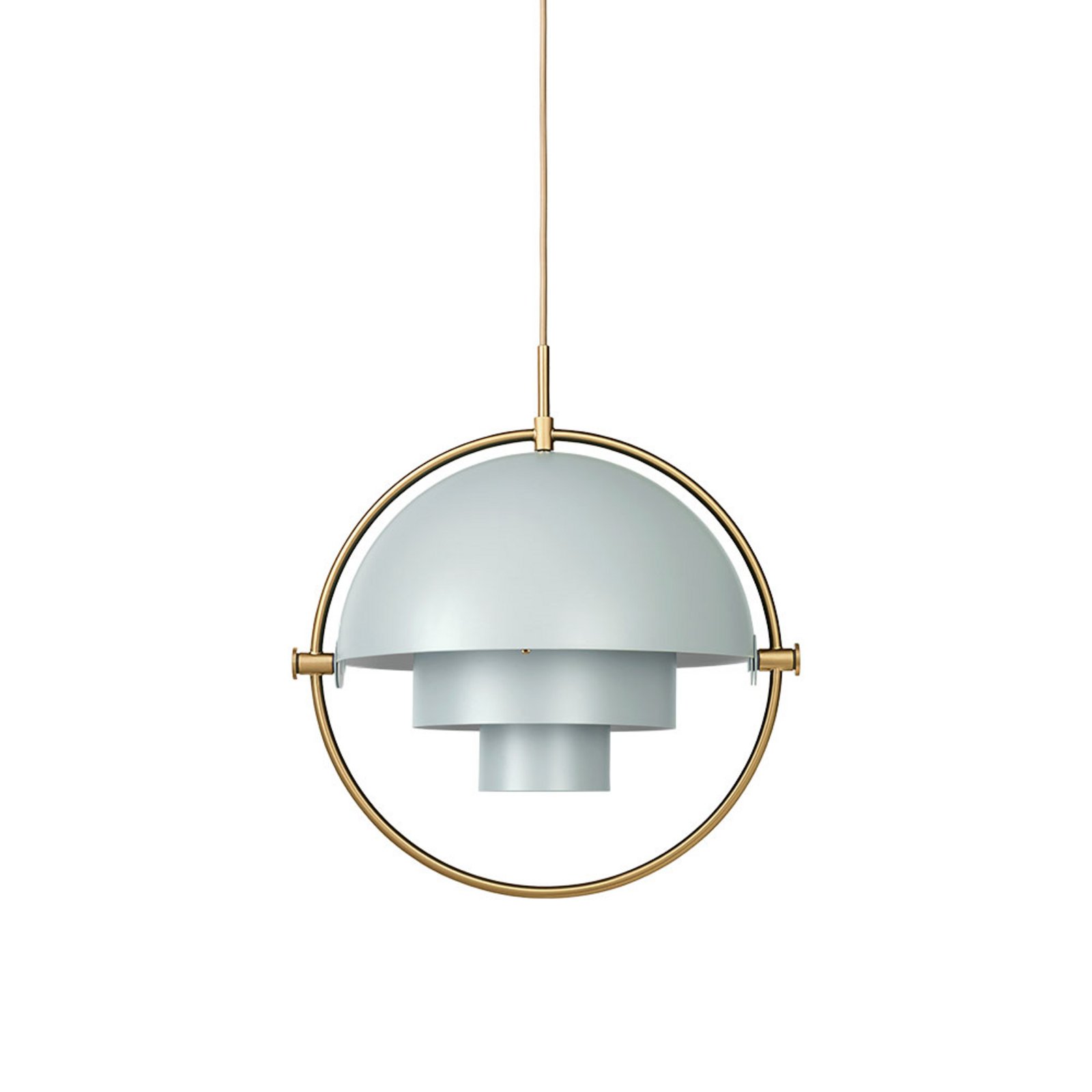 Multi-Lite Závěsné Světlo Ø36 Brass/Sea Grey - GUBI