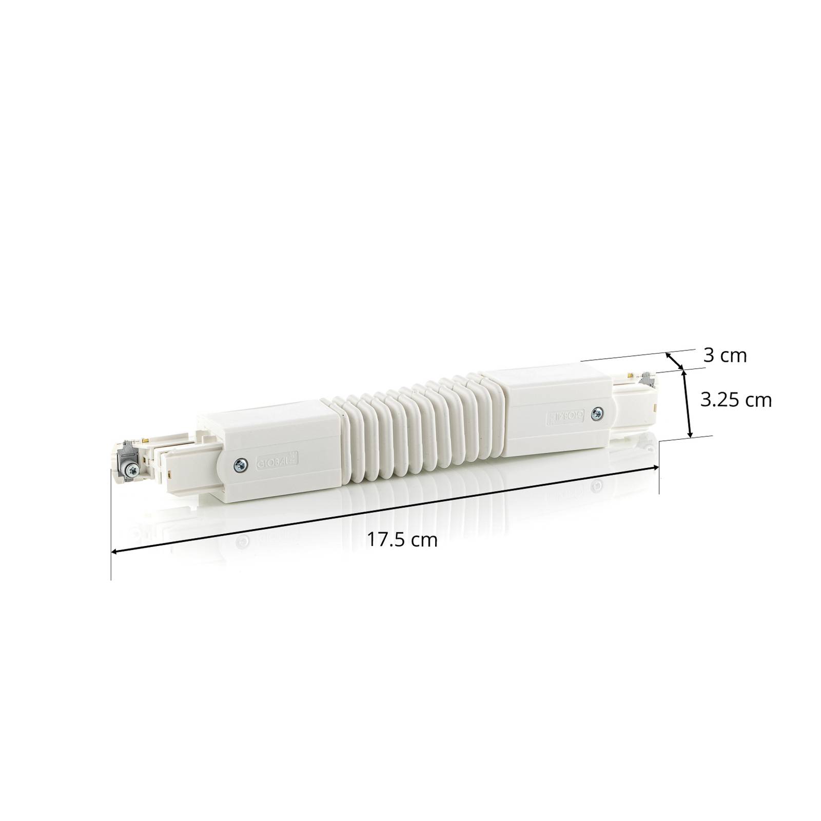 GLOBAL Connecteur flexible rail électrique HT Noa blanc