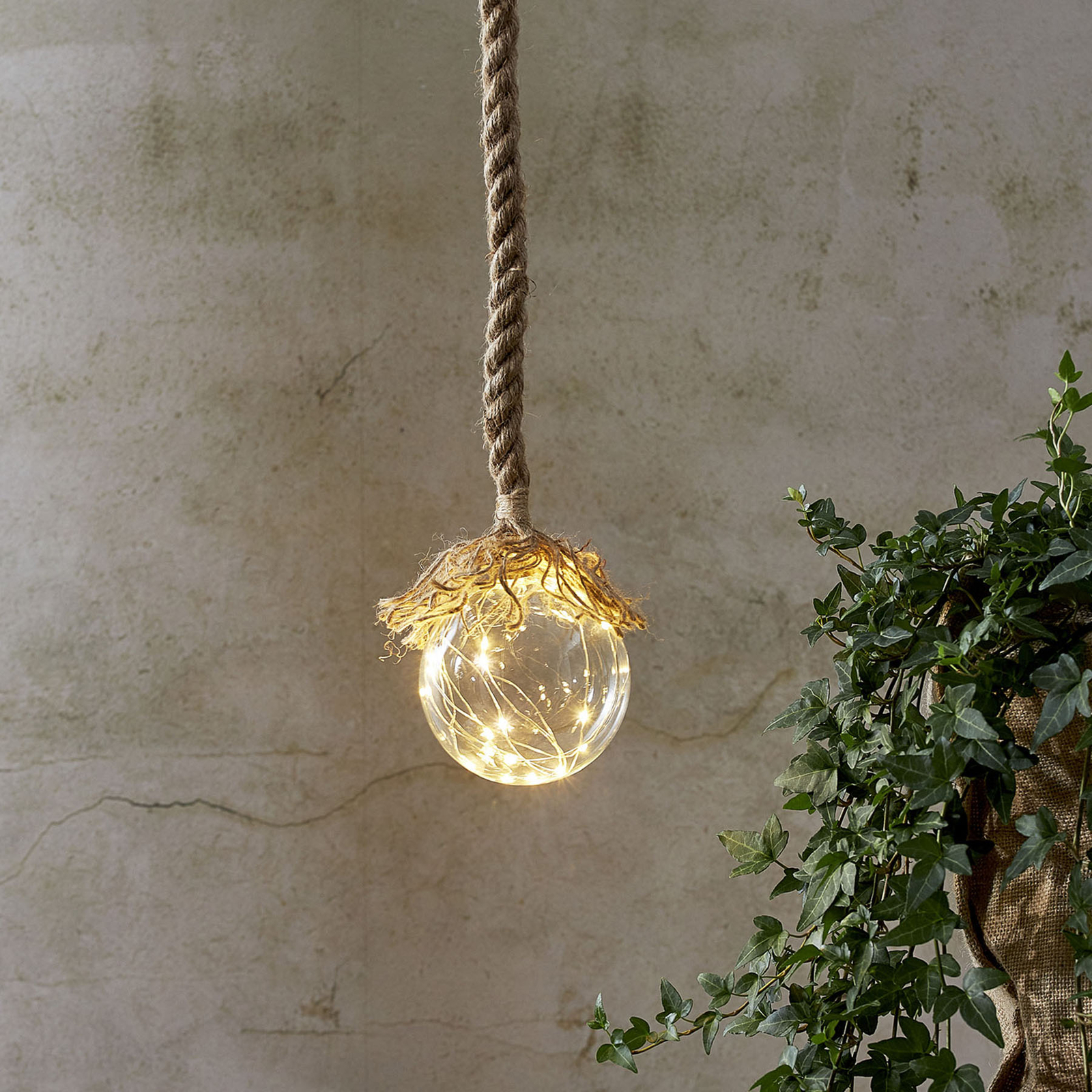 Lampada decorativa LED Jutta vetro sferico Ø 10 cm