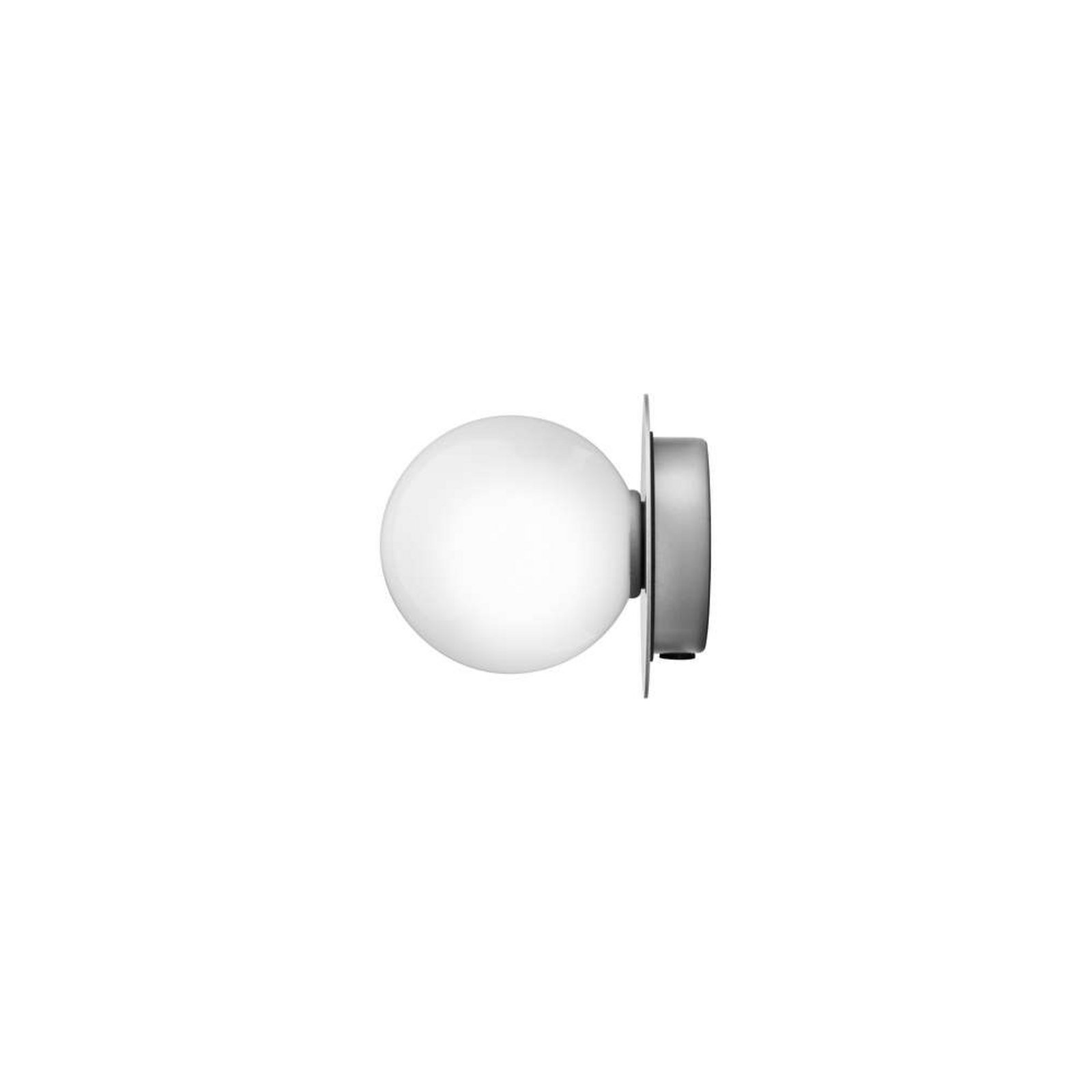 Nuura Candeeiro de parede Liila 1 IP44, Ø 14 cm, prateado/ópico