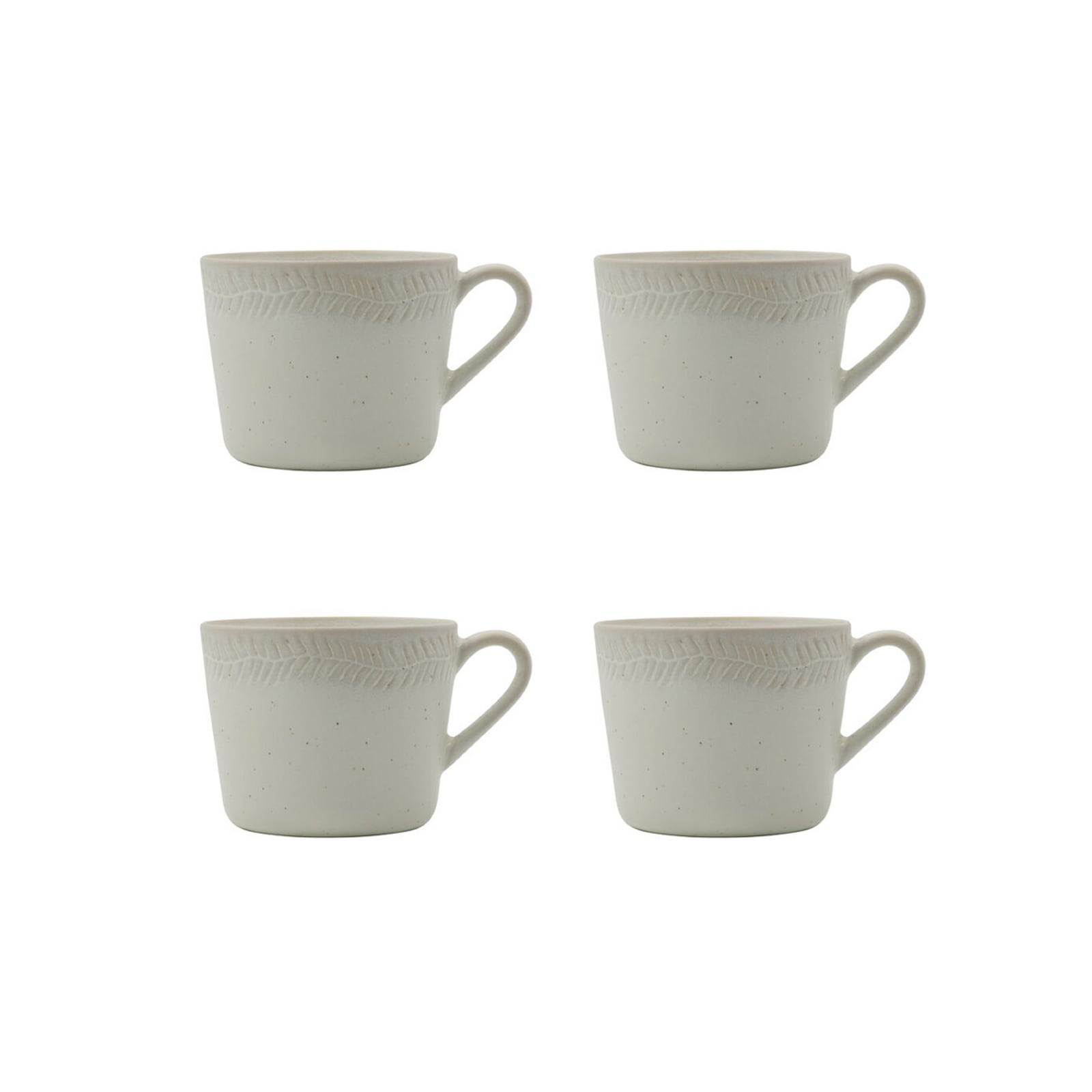 Serve Tasse, lot de 4, grès, crème - House Doctor