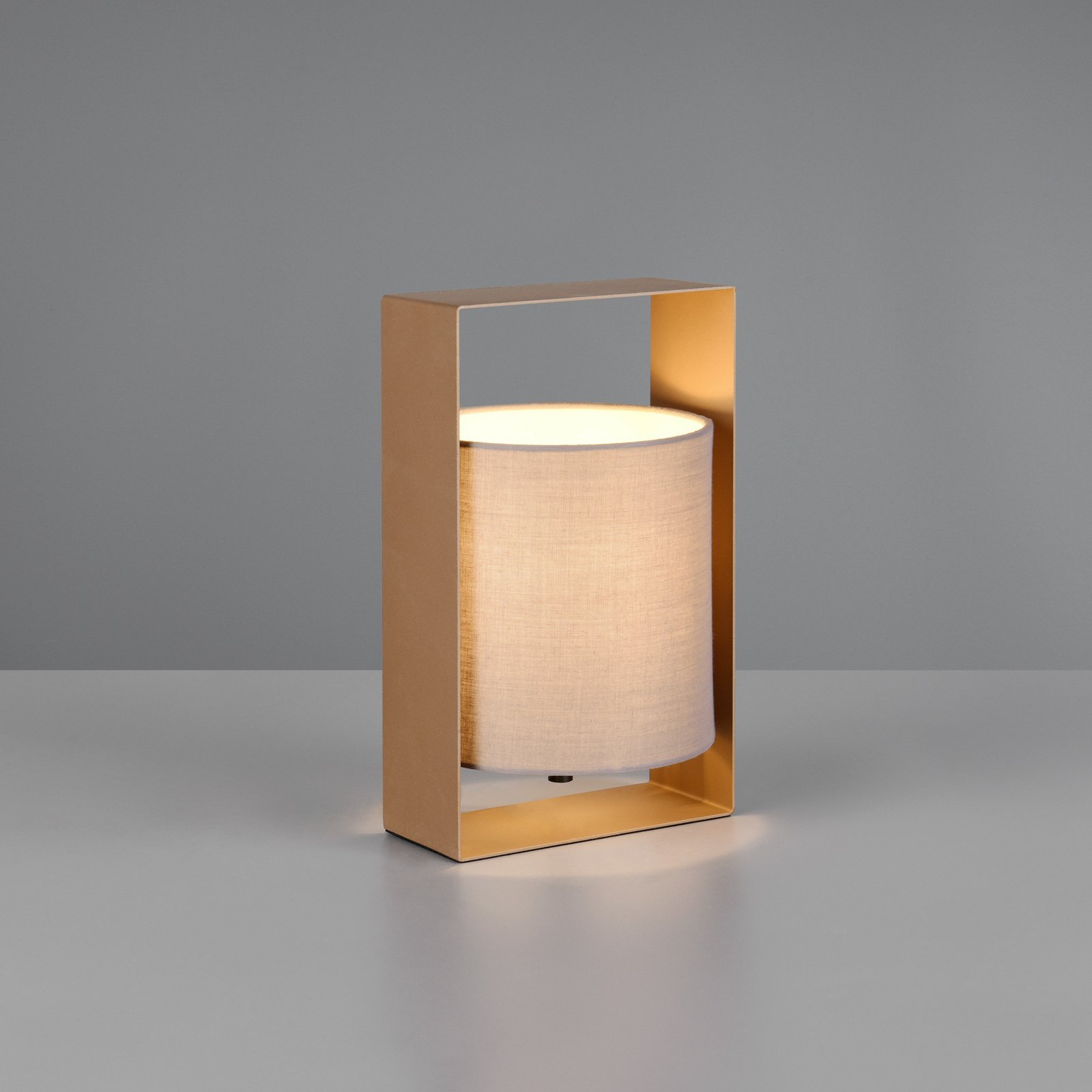 Pail table lamp, coffee, metal, height 27 cm