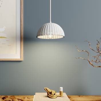 Lucande Herdis lampa wisząca z gipsu, Ø 20 cm