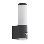 Okari Outdoor Wall Lamp w/Sensor Opal/Dark Grey - Lindby