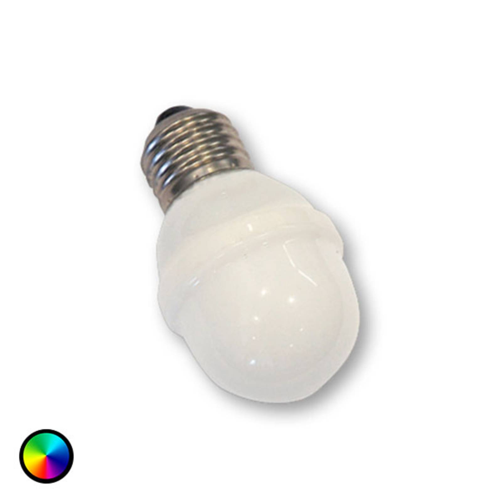 LED žiarovka golfová loptička E27, 1W, 5,5 VA RGB