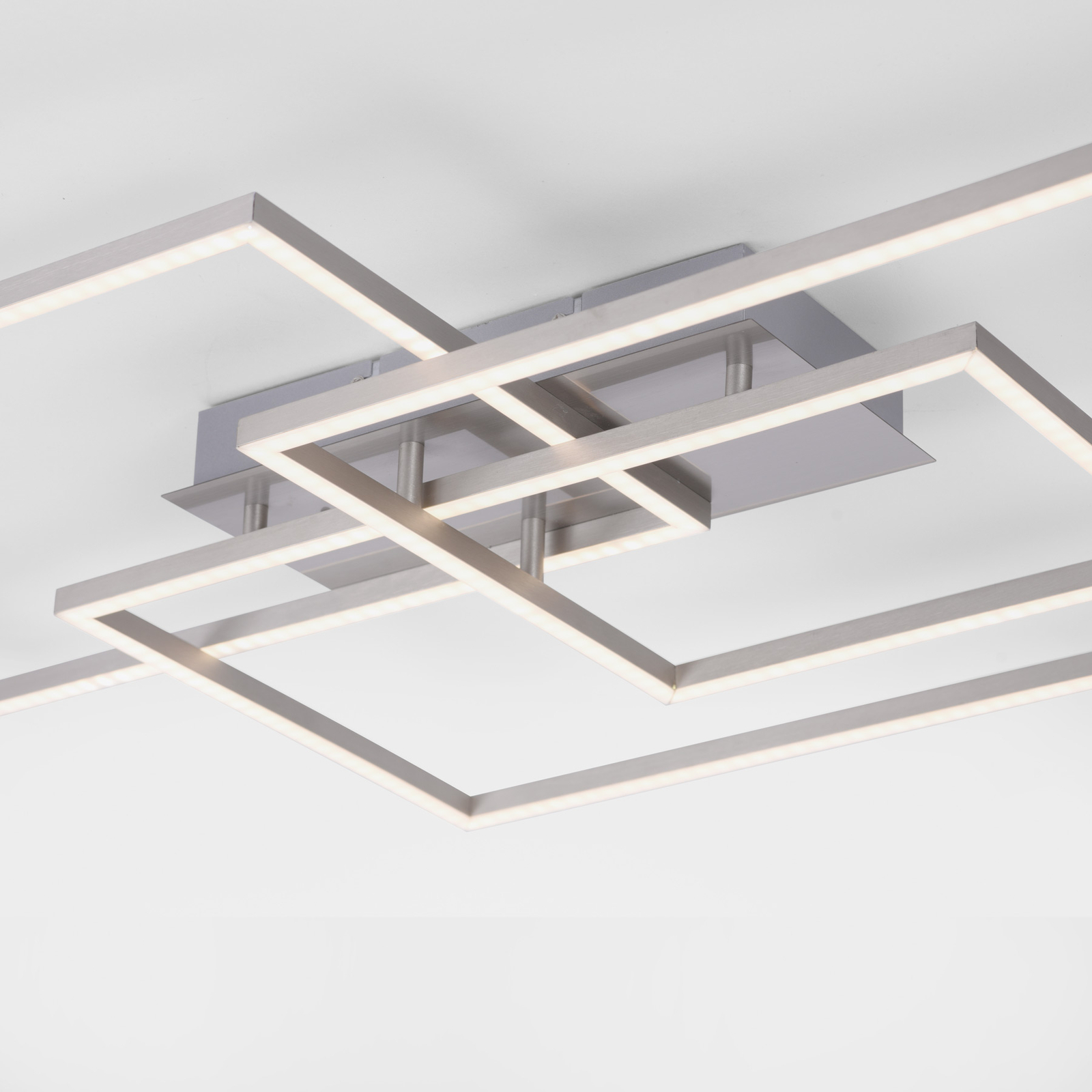 Lucande Lucardis LED ceiling lamp, 3-bulb, angular