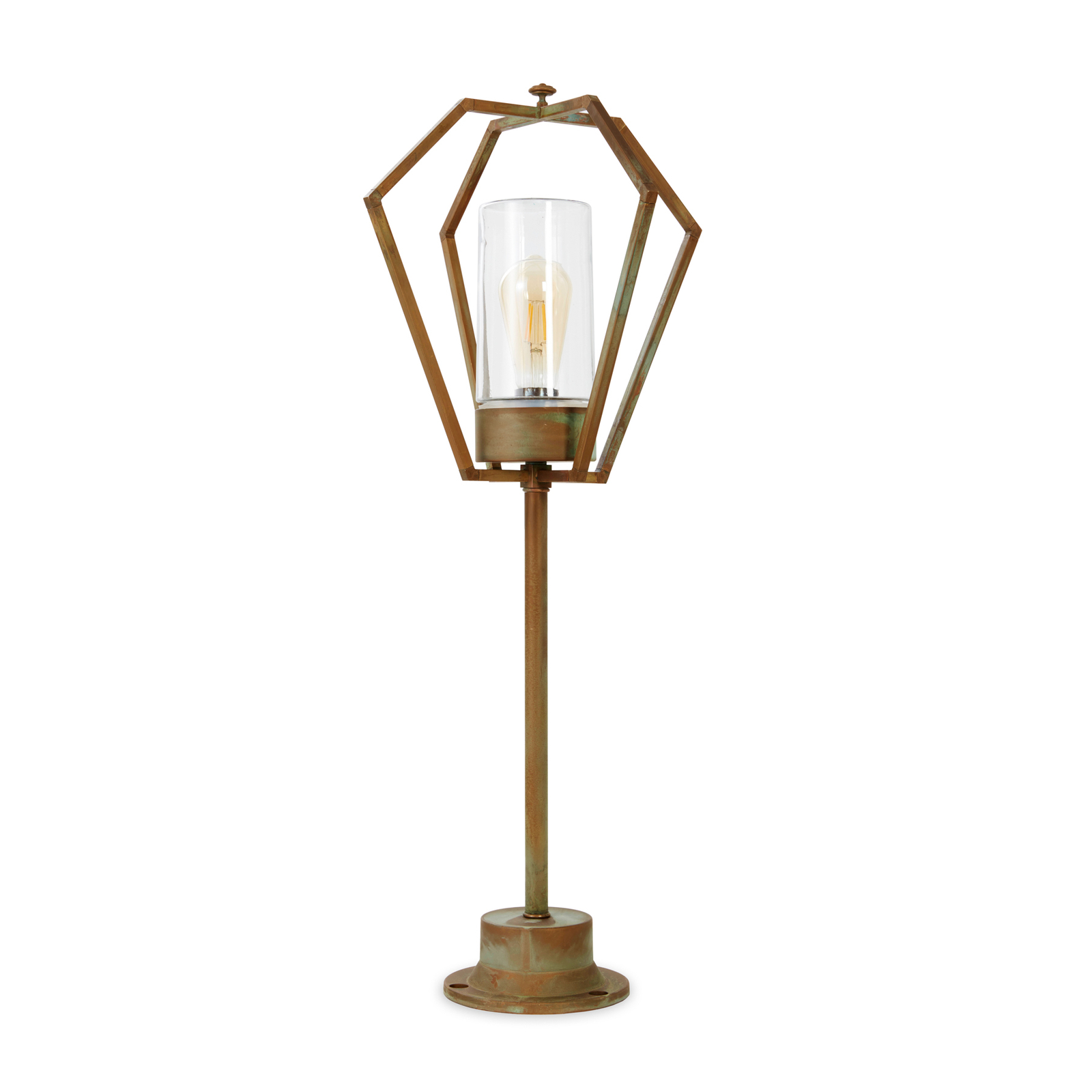 Path lamp Gemstone 3456 brass antique/clear 88cm