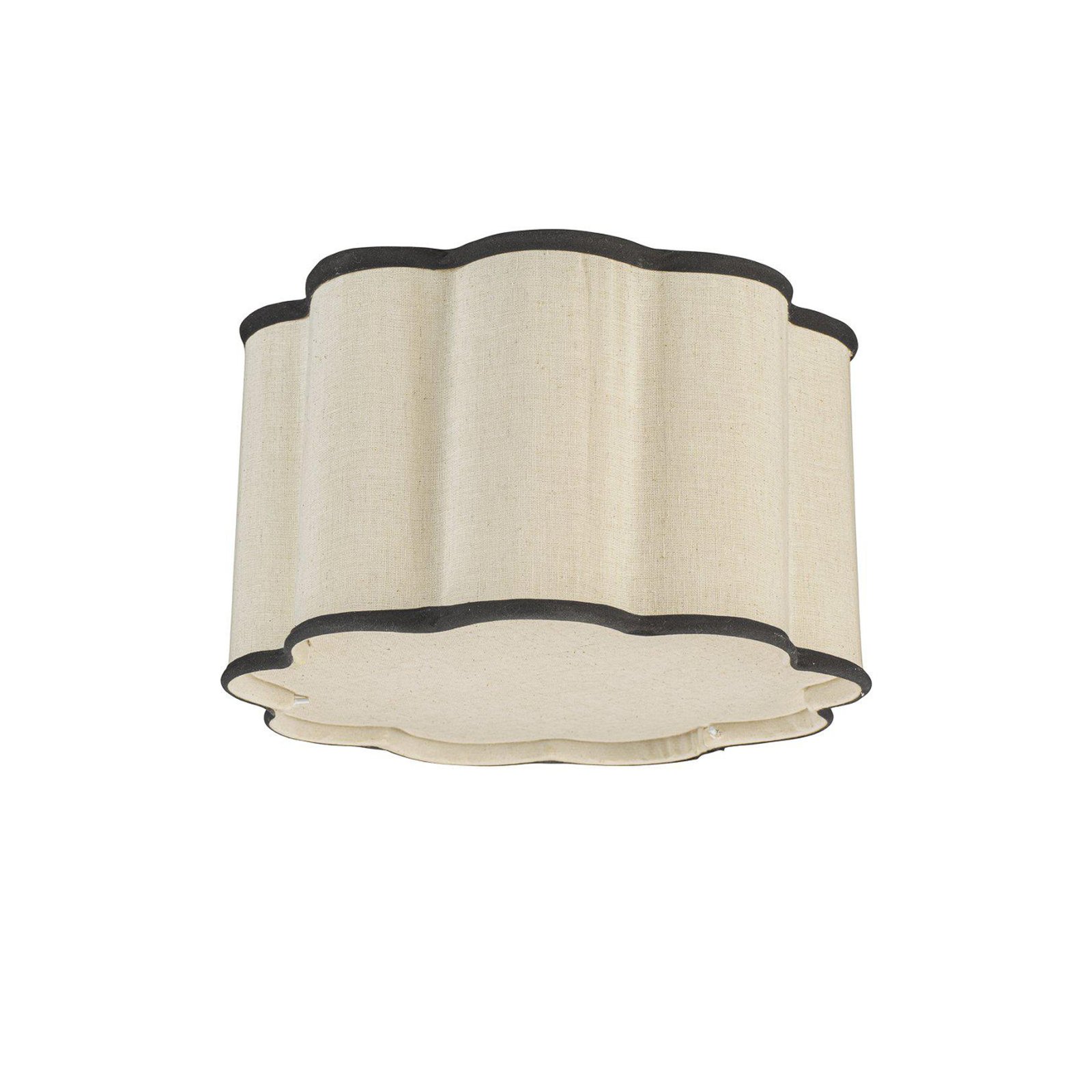 PR Home ceiling lamp Judy, cotton textile, natural beige Ø 35 cm