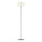 Stojacia lampa Tortora, biela, sklo, kov, výška 153 cm, E27