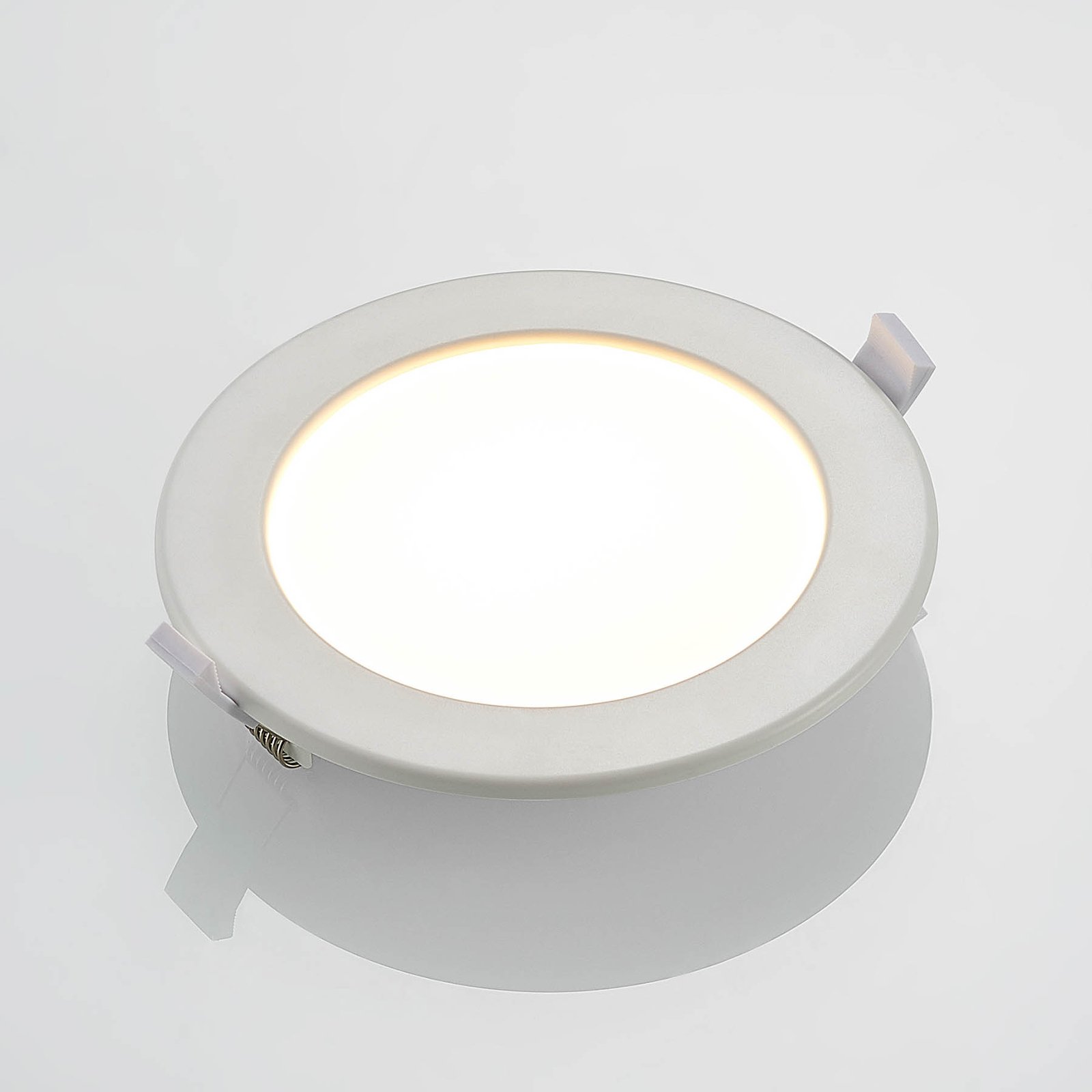 Prios Cadance LED-Einbaulampe, weiß, 17 cm