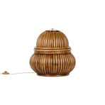 GUBI Bohemian 72 bordlampe, rattan, højde 45 cm