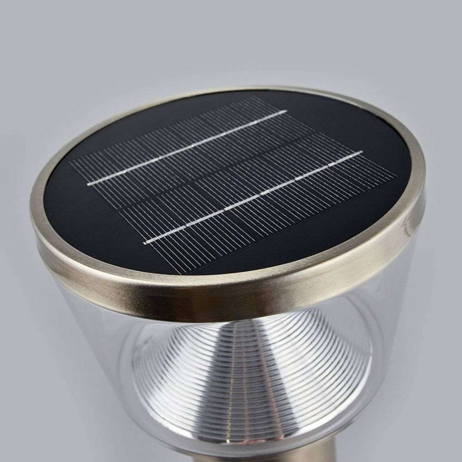 Antje LED Aurinkokenno Puutarhavalaisin w/Sensor Stainless Steel - Lindby