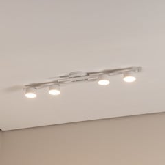 Loftlampe Fragment, hvid, længde 86 cm, metal, 4 lyskilder.