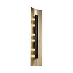 Aura Gold wall light, black shade, height 30 cm