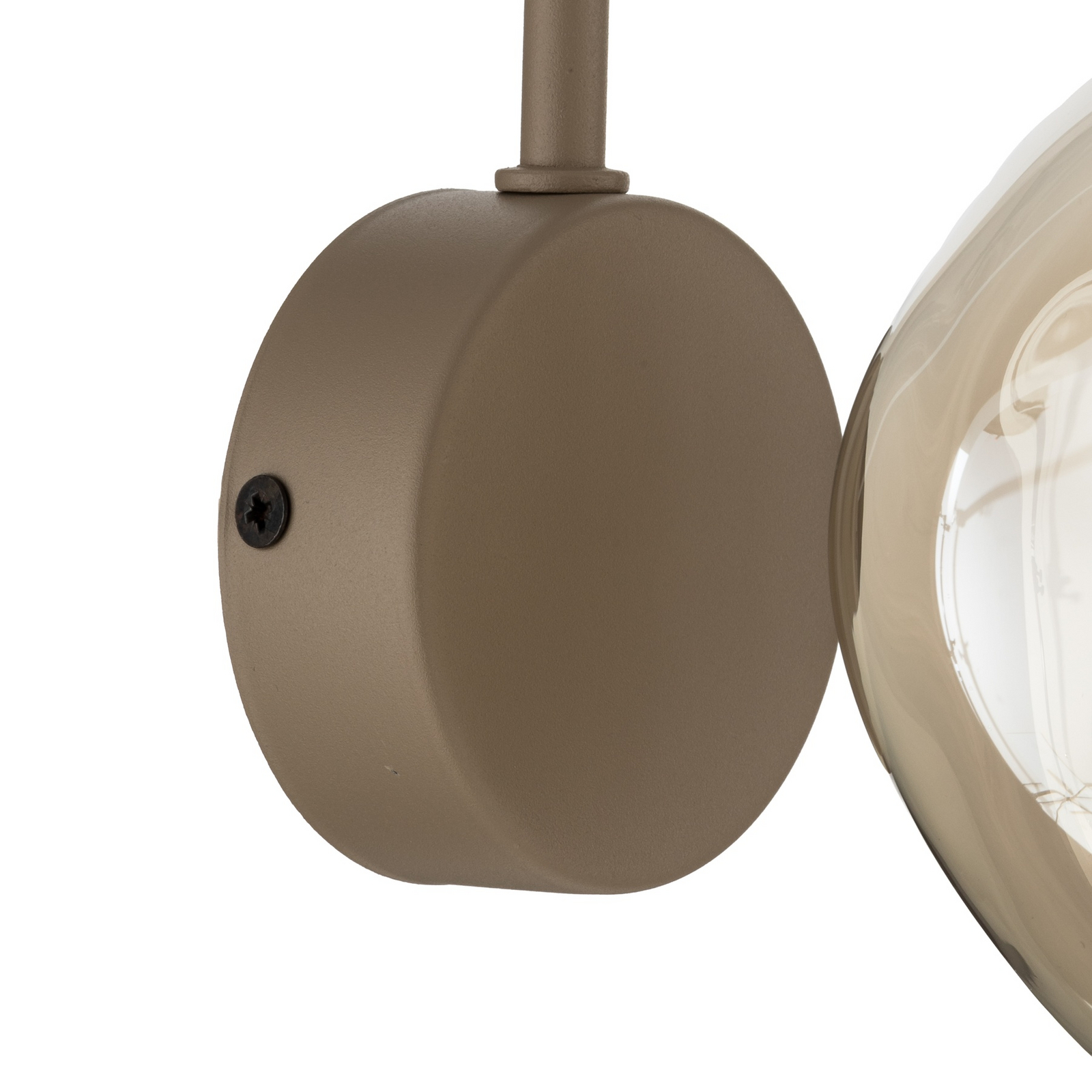 Vegglampe Lava, beige, glass, høyde 21 cm, G9