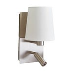 Aiden Wall Lamp White/Nickel - Lindby