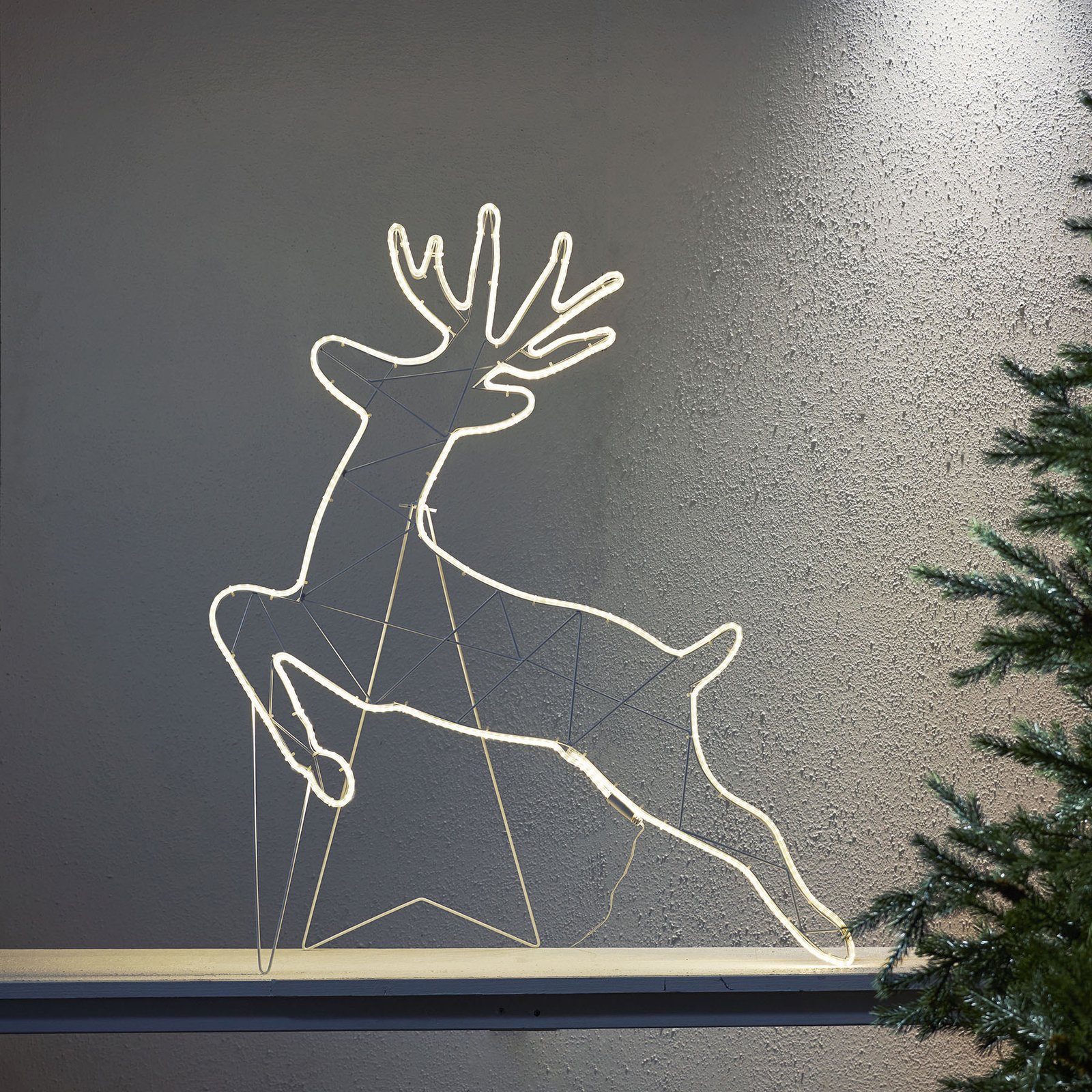 LED-lysfigur Tapesil reinsdyr til vegg og gulv