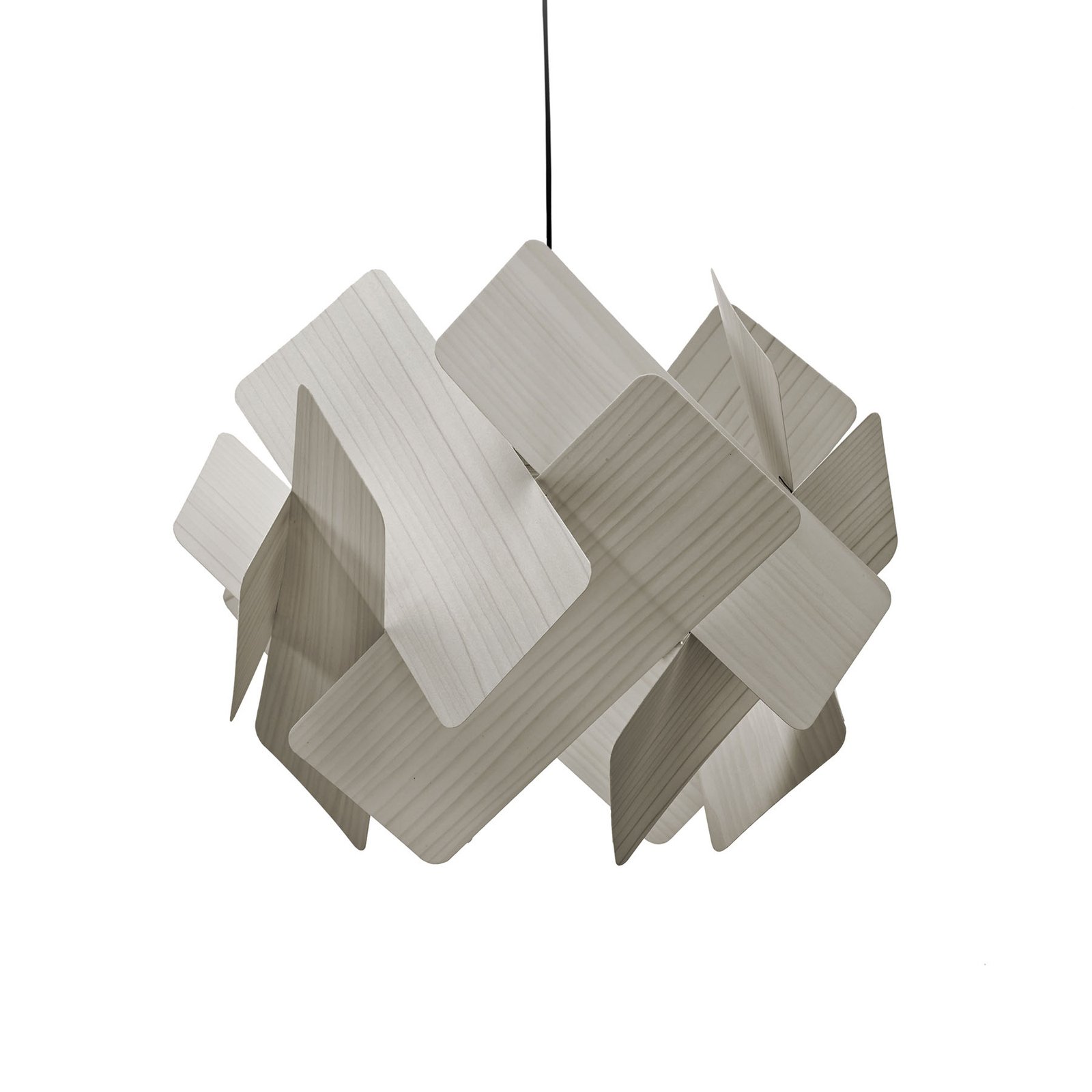 LZF Escape pendant in wood veneer, black cable