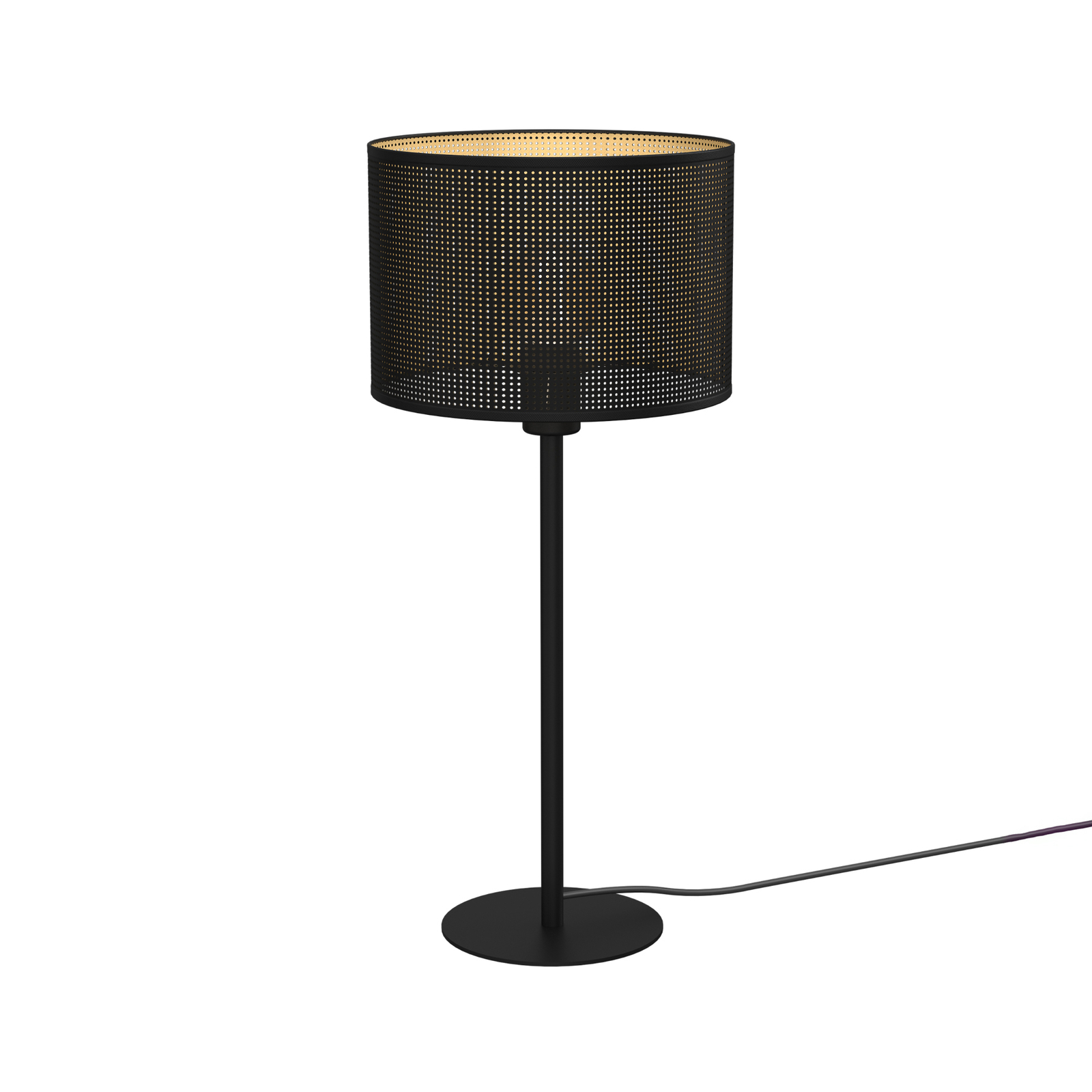 Lampa stołowa Jovin, wysokość 56cm, czarna/złota