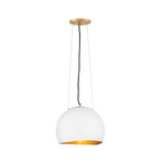 Nula pendant light, 1-bulb, seashell white/gold