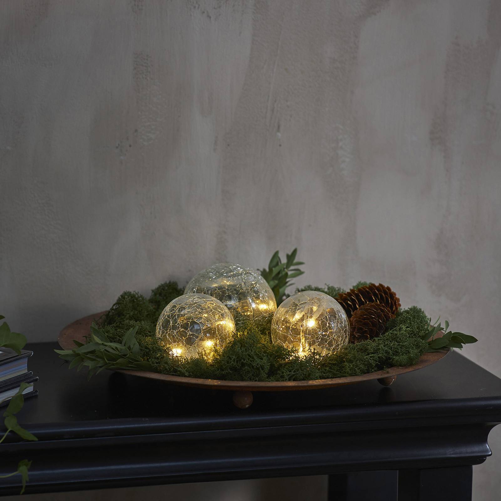 STAR TRADING Lampe décorative LED Triss en verre, transparente