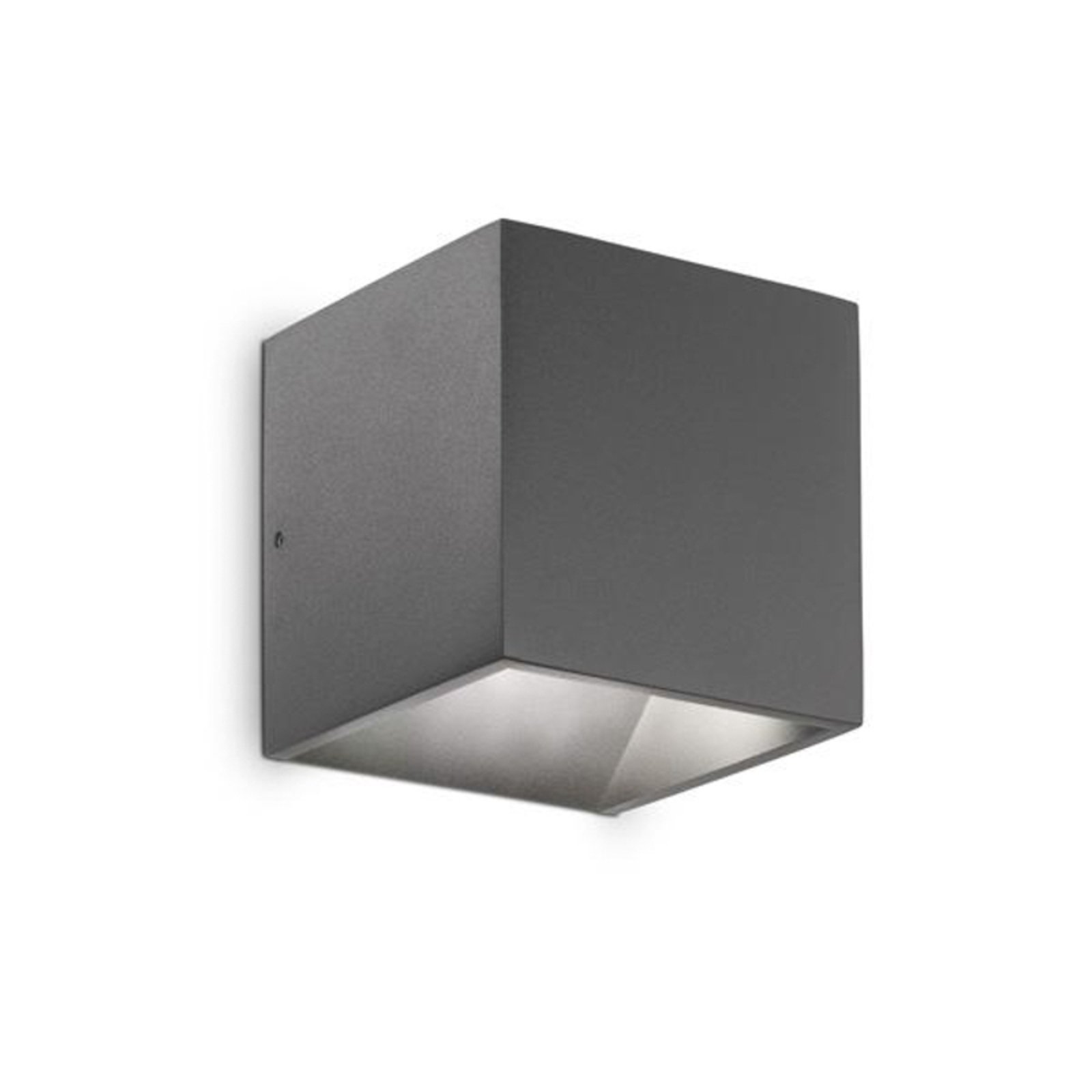 Ideal Lux aplique de exterior Rubik aluminio antracita 10 cm 4.000 K