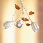 Floral TULIPANO hanging light, 3-bulb