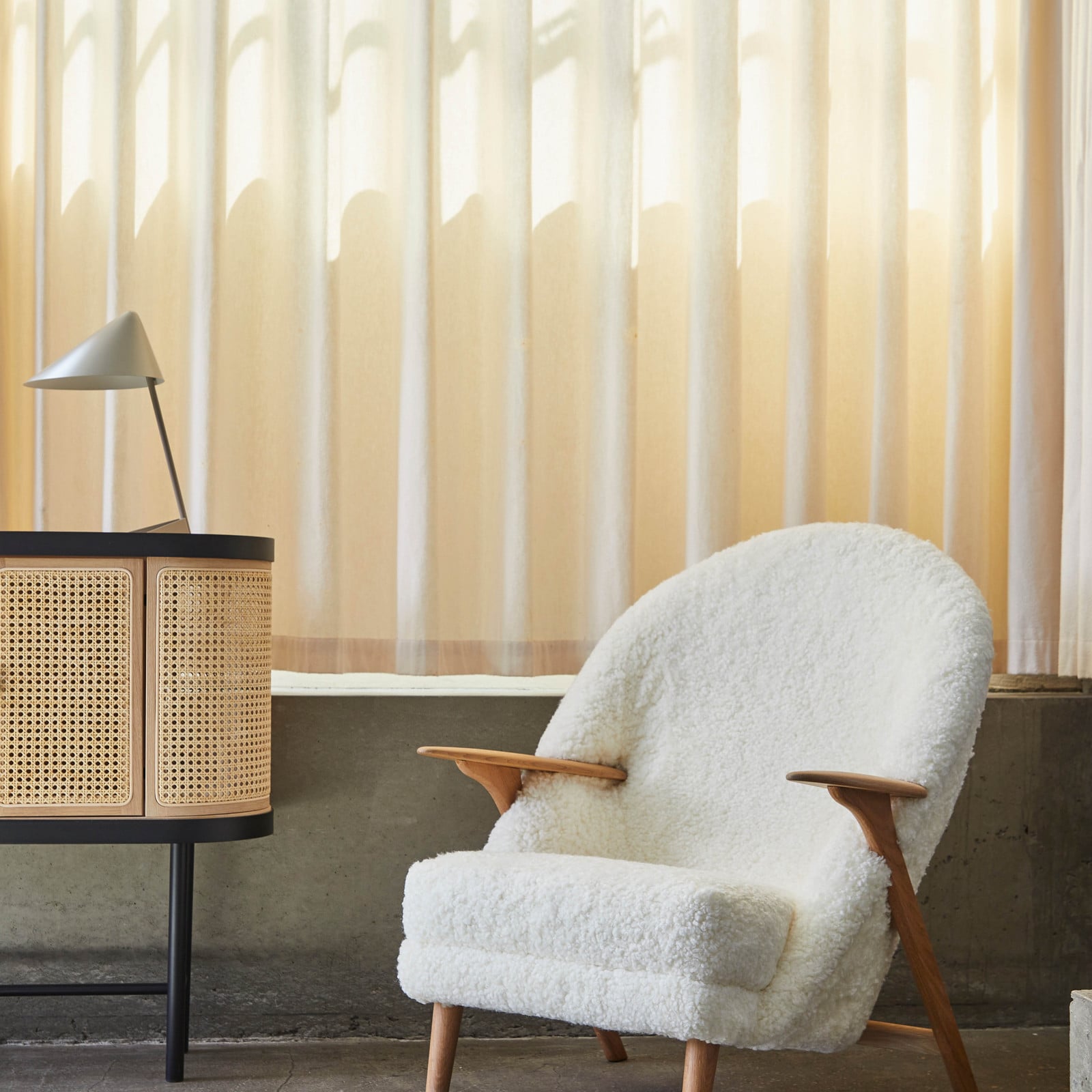 Ambience Tischleuchte, cashmere, Höhe 43 cm Warm Nordic - Wohnzimmer - Design - Metall - Einflammig