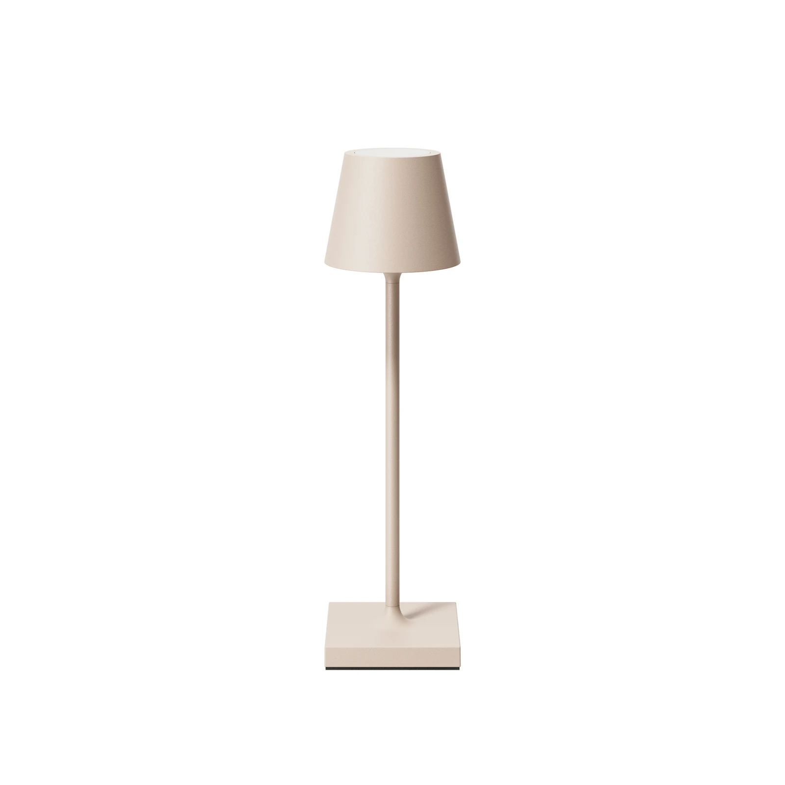 Nuindie pocket LED oplaadbare tafellamp, beige, IP54, dimbaar